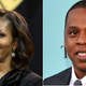 Michelle Obama (Lawrence Jackson/Bowie State University); Jay-Z (Stephen Lovekin/Getty Images)